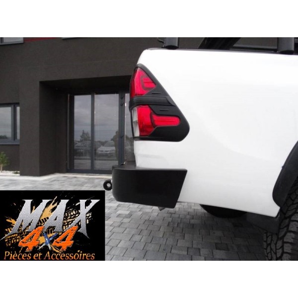 2 Revêtements Pare-chocs Arrière Pour Toyota Hilux Revo 2015-2019 - Remplacement Direct Noir - 4
