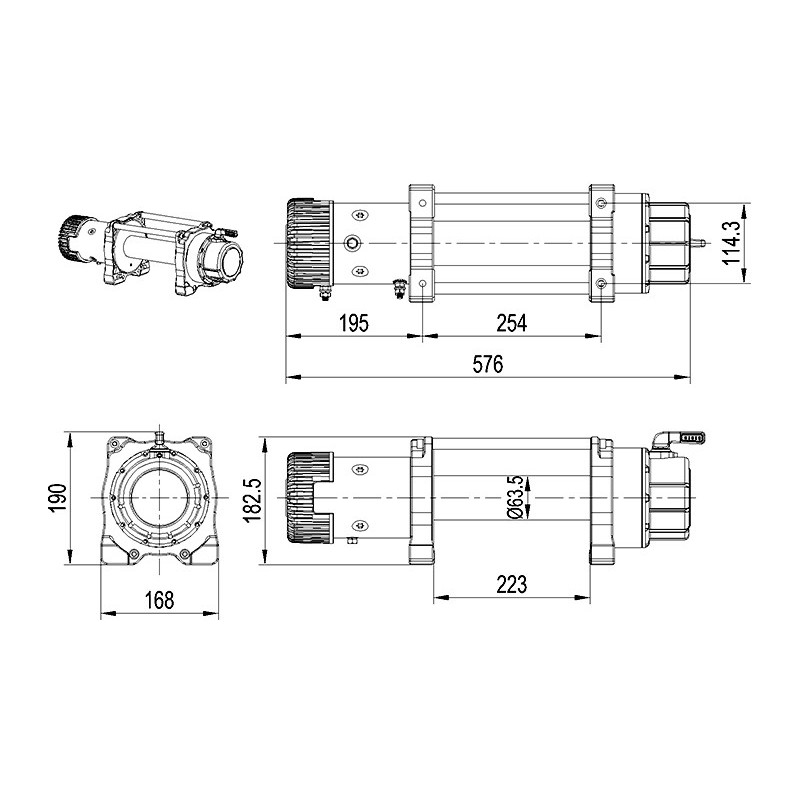 TREUIL XT 12500 12V DYNEEMA 