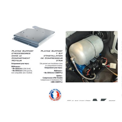 Platine support d'accessoires dans compartiment moteur côté droit pour Mercedes Sprinter W907 