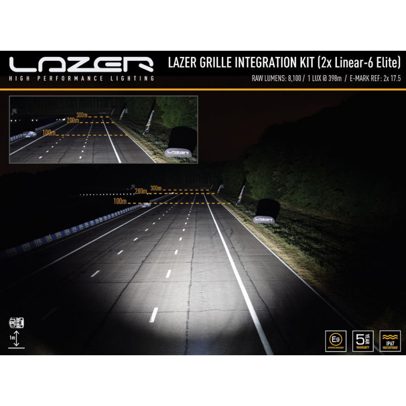  KIT INTEGRATION CALANDRE LONGUE PORTEE LINEAR 6 ELITE 
