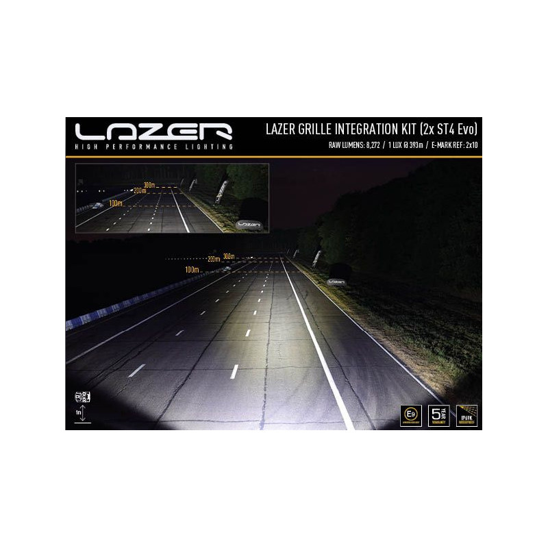 KIT ECLAIRAGE LED LAZER LONGUE PORTEE ST4 EVOLUTION  POUR FORD TRANSIT 2015-2018 
