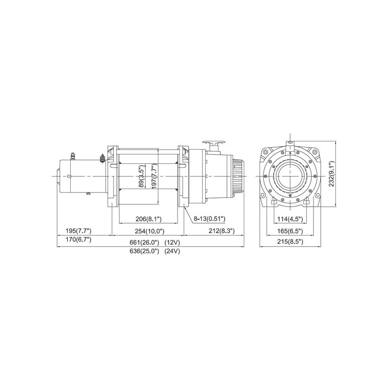  TREUIL COME UP DV 12 12V - 5443KG  