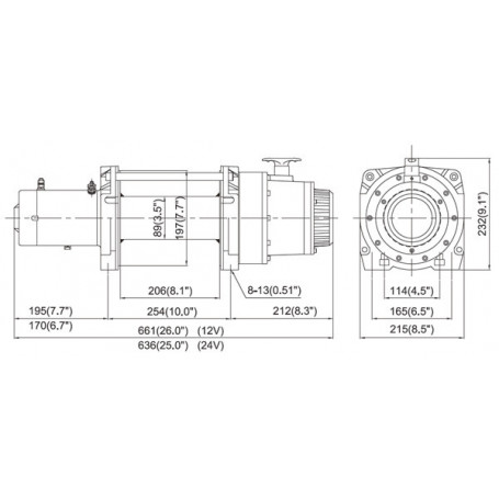  TREUIL COME UP DV 12 12V - 5443KG  