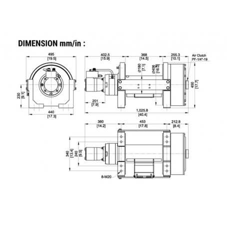 TREUIL COME UP DS 8 MADX RS 12V WA-DS8RS 