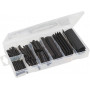 Gaine thermorétractable 2:1 noire - Coffret de 127 pcs