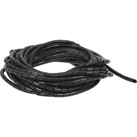 Gaine spiralée 6,7/8mm 10m noire