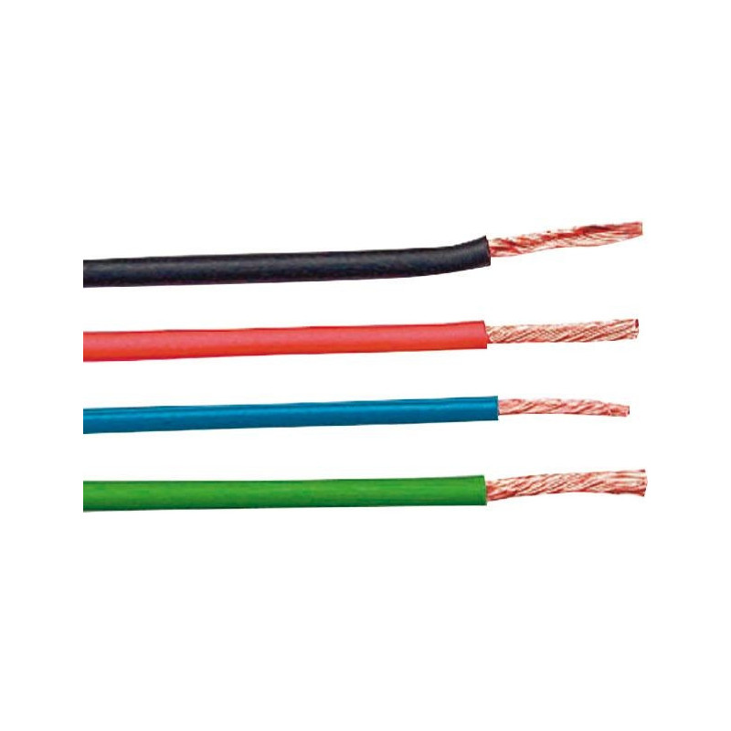 rouleau Fils de câblage souple 2,5mm² noir - 25m 