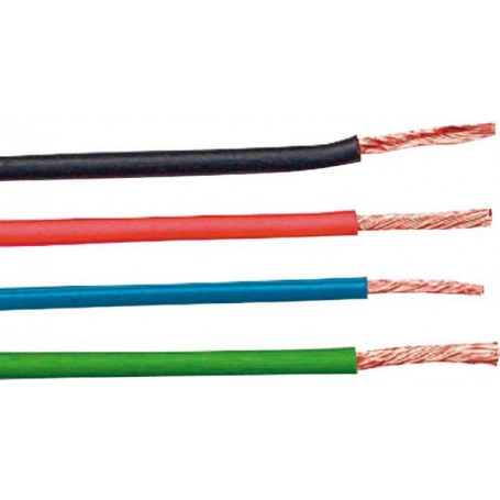 rouleau Fils de câblage souple 2,5mm² noir - 25m 