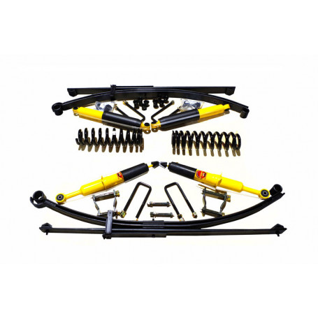 KIT DE SUSPENSION TERRAIN TAMER AVEC LAMES PARABOLIQUES +0-400 KG REHAUSSE +40 POUR MITSUBISHI L200 A PARTIR DE 2015 ET FIAT 