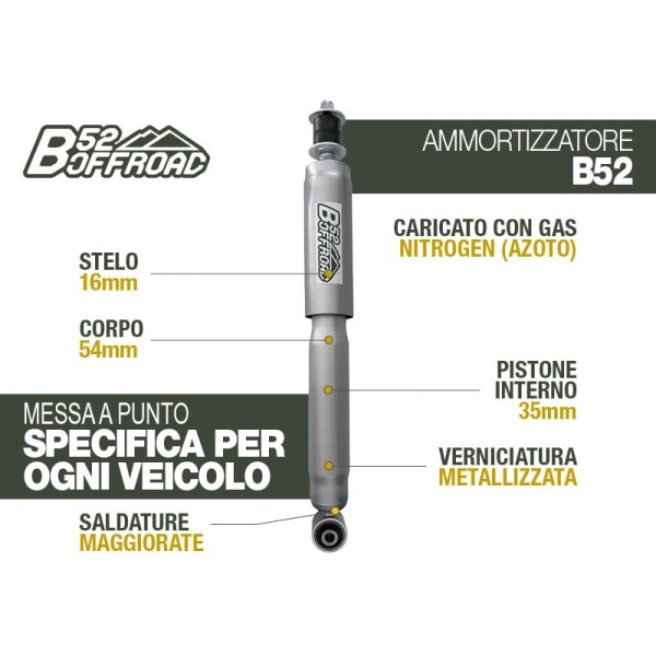 AMORTISSEUR ARRIERET B52 OFFROAD POUR TOYOTA KZJ/KDJ 90/95 