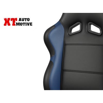 SIÈGE BAQUET CUIR DE PVC NOIR-BLEU 