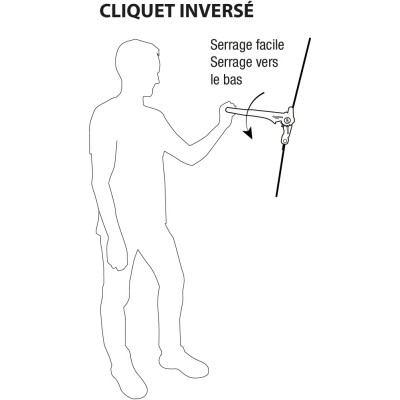 Sangle d'arrimage à cliquet séparé inversé 50mm 7,5T 9m doigts soudés 