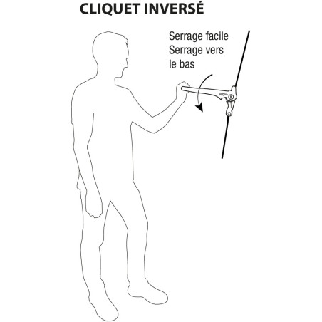 Sangle d'arrimage à cliquet séparé inversé 50mm 7,5T 9m doigts soudés 