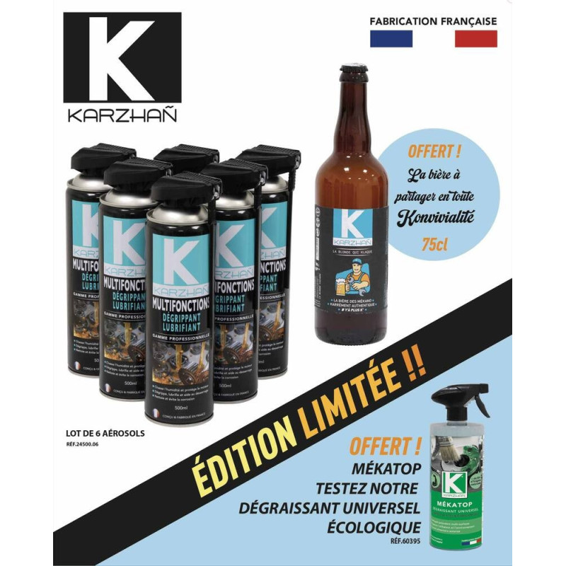 Dégrippant / lubrifiant multifonctions 500ml Karzhan 