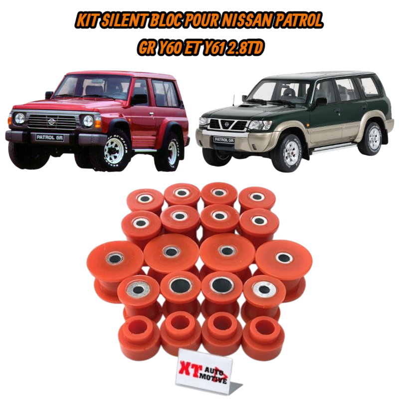 KIT SILENT BLOC  POUR NISSAN PATROL GR Y60 ET Y61 2.8TD 