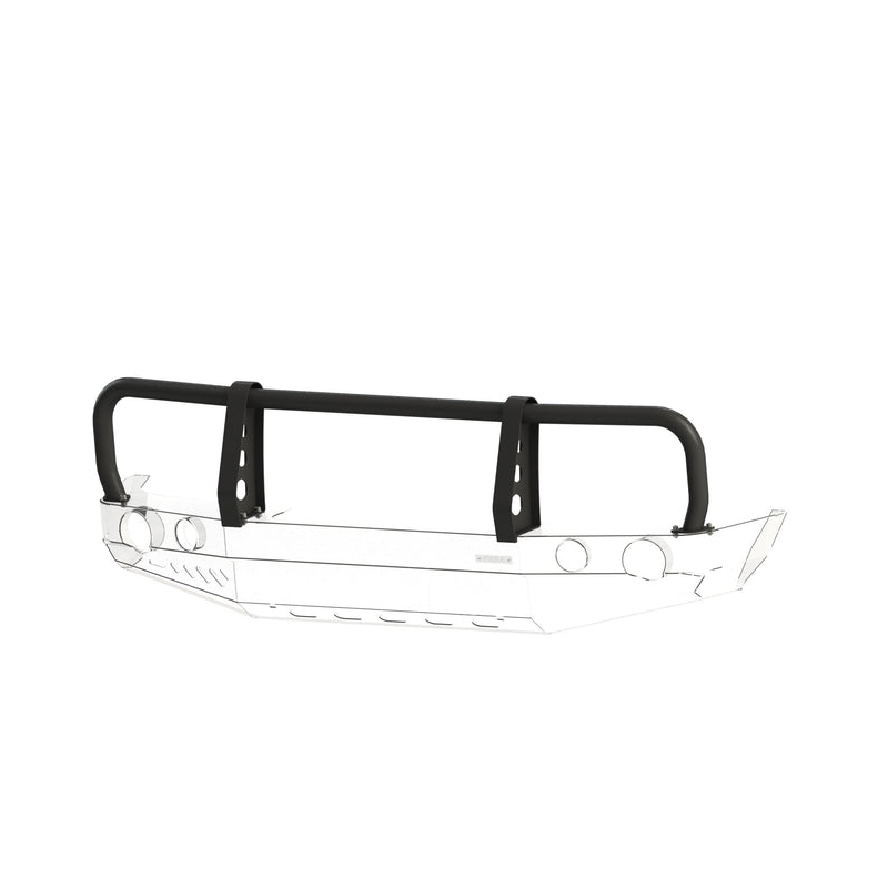 PARE CHOC AVANT AVEC BULLBAR pour Mitsubishi Pajero II V33 (1991-1999) modele avec élargisseurs d'ailes larges  
