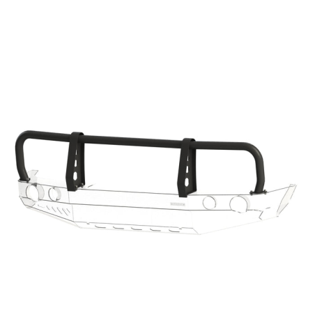 PARE CHOC AVANT AVEC BULLBAR pour Mitsubishi Pajero II V33 (1991-1999) modele avec élargisseurs d'ailes larges  