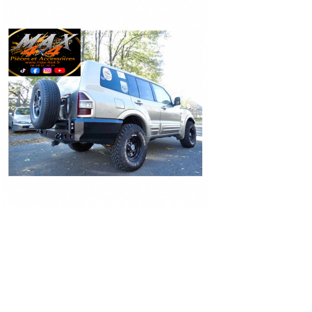 Support de roue de secours pour pare choc arriere F4x4 pour Mitsubishi Pajero III (1999-2006) 