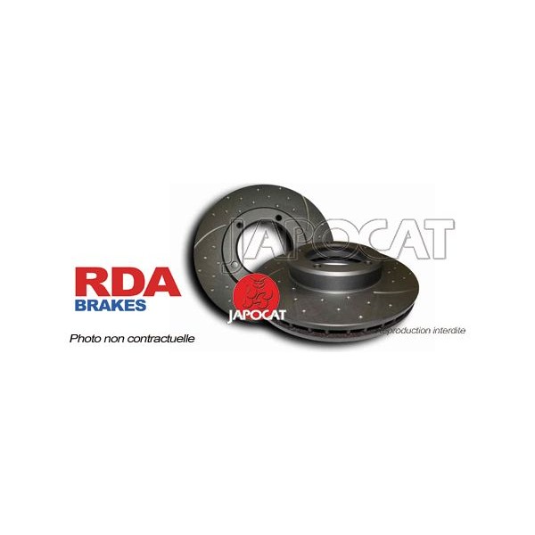 DISQUE de FREIN Arrière Rainuré/Pointé RDA (La Paire)
