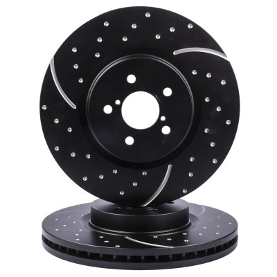 DISQUE de FREIN Avant Rainuré/Pointé EBC (La Paire)