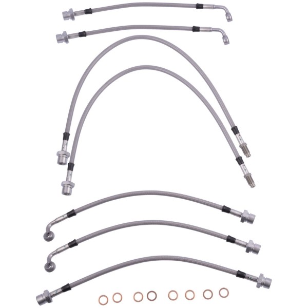 Kit flexibles de frein type Aviation +10 cm [Performance]