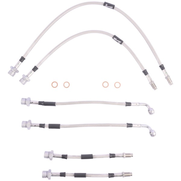 Kit flexibles de frein type Aviation +10 cm [Performance]