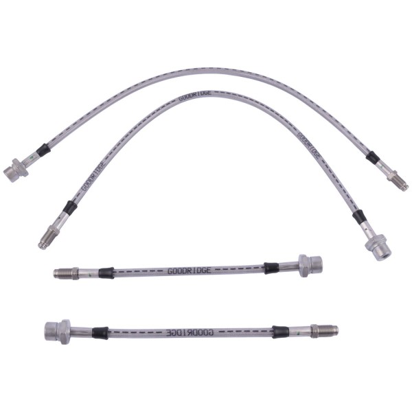 Kit flexibles de frein type Aviation +7 cm [Performance]