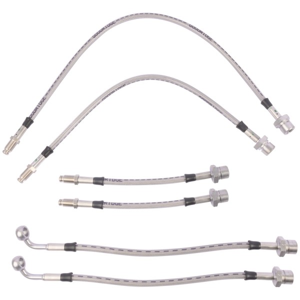 Kit flexibles de frein type Aviation +7 cm [Performance]