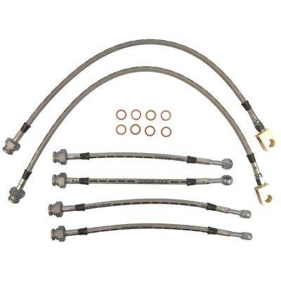 Kit flexibles de frein type Aviation +7 cm [Performance]