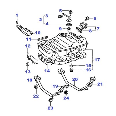 Réservoir à carburant - sangles/supports [Origine Constructeur]