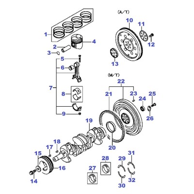 Pistons - jeu cote de réparation +1.00 [Origine Constructeur]