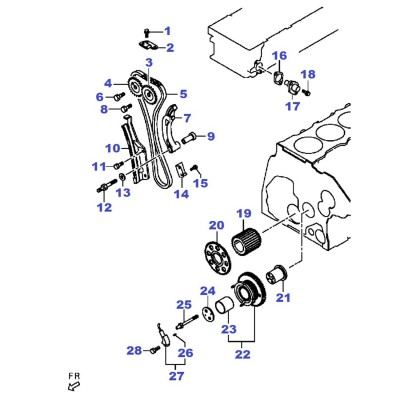 Distribution - guide de chaine [Origine Constructeur]