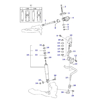 Barre stabilisatrice - support bague (palier central) [Origine Constructeur]