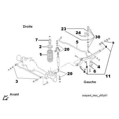 Barre stabilisatrice / biellette - bague [Origine Constructeur]