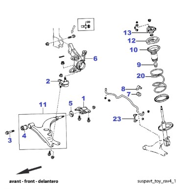 Triangle / bras inférieur - bague [Origine Constructeur]