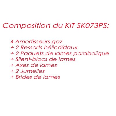 KIT SUSPENSION Complet Terrain Tamer avec lames paraboliques
