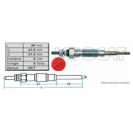 BOUGIE de PRECHAUFFAGE [HKT]