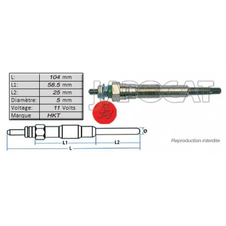 BOUGIE de PRECHAUFFAGE [HKT]