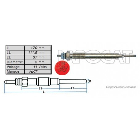 BOUGIE de PRECHAUFFAGE [HKT]