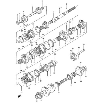 Arbre intermédiaire (train fixe) [Origine Constructeur]