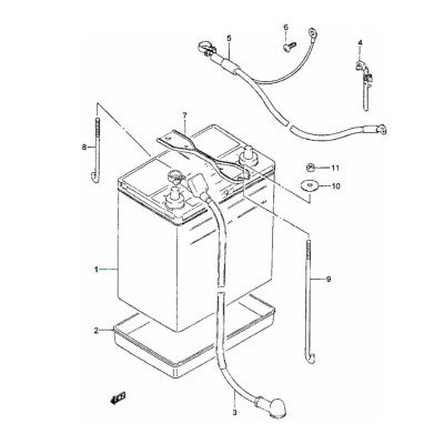 Electricité - Batterie - support [Origine Constructeur]