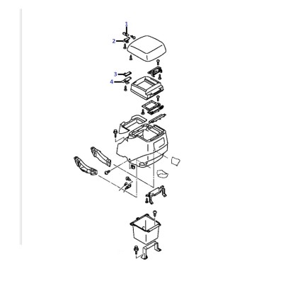 Console centrale - verrou [Origine Constructeur]