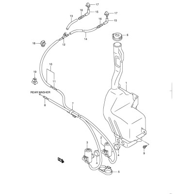 Lave glace - support pompe [Origine Constructeur]