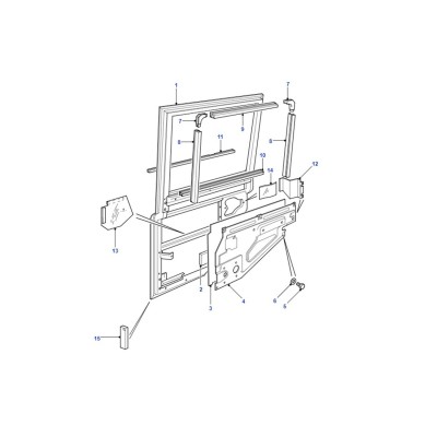 Vitre de porte - guide métallique [Equipementier Origine]