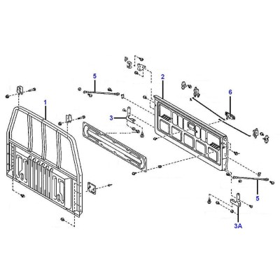 Benne pick up - Equerre ou câble de retenue de hayon [Origine Constructeur]