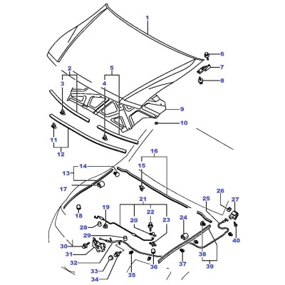 Capot - joint [Origine Constructeur]