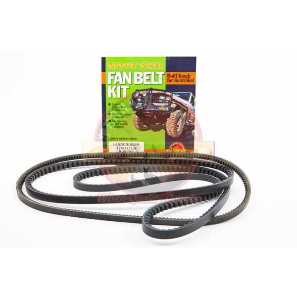 JEU COMPLET DE COURROIES D'ACCESSOIRES + CLIM SAUF FJ80 3FE