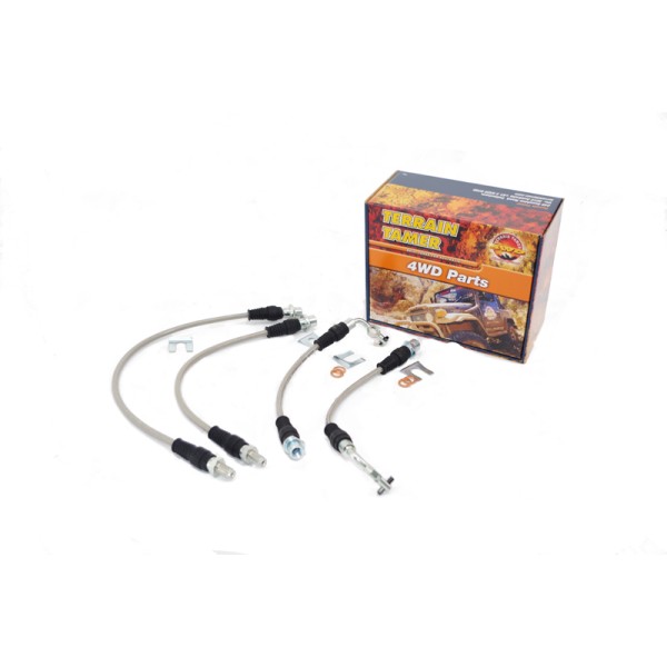 KIT DE FLEXIBLES DE FREIN TRÉSSÉS POUR RÉHAUSSE 50MM