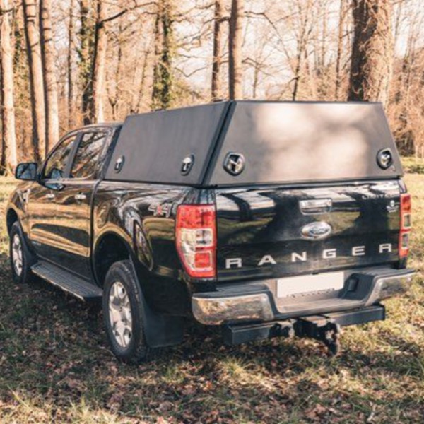 Hardtop ROCKALU aluminium 3 pour Ford Ranger 2011-2022 Double-cab (noir)