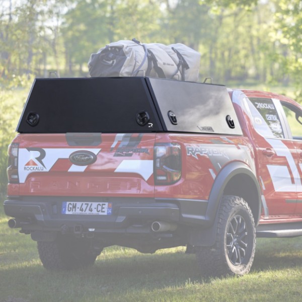 Hardtop ROCKALU aluminium 3 pour Ford Ranger/Raptor 2023+ Double Cab (noir)